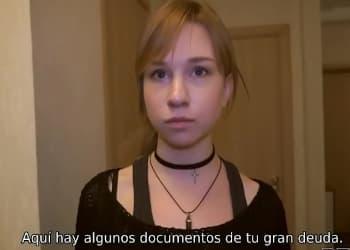 Se cobra la deuda de una jovencita penetrando su coño